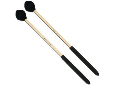 Suspended Cymbal Mallets. Black Yarn. Med Hard