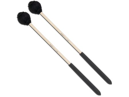 Suspended Cymbal Mallets. Black Yarn. Med Soft