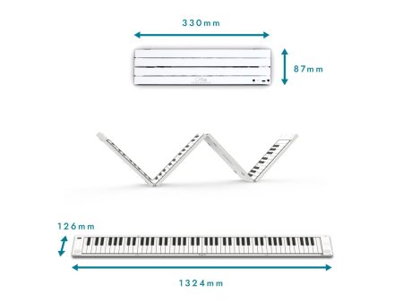 Plegable 88teclas,MIDI USB,Recargable - Image 4