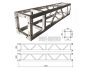 SQUARE DECO TRUSS, 20x20x100cm Spigot Bolt