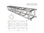 Truss CUADR Tbo Ppal 3mm. 39x39x300cm. Conico. Aluminio