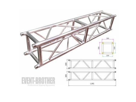 Truss CUADR Tbo Ppal 3mm. 39x39x300cm. Conico. Aluminio