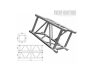 Truss CUADR Tbo Ppal 3mm. 50x50x200cm. Conico. Aluminio