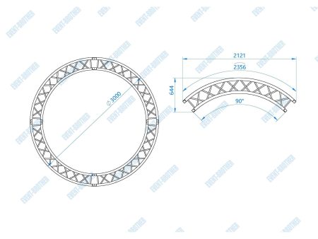 TRUSS CIRCULAR diam.ext.3mts, 29x29 ALUMINIO - Image 3