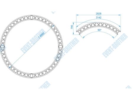 TRUSS CIRCULAR diam.ext.4mts, 29x29 ALUMINIO - Image 3