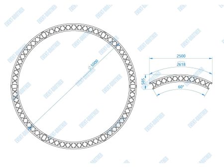 TRUSS CIRCULAR diam.ext.5mts, 29x29 ALUMINIO - Image 3