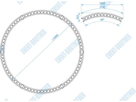 TRUSS CIRCULAR diam.ext.6mts, 29x29 ALUMINIO - Image 3