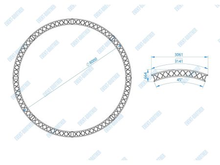 TRUSS CIRCULAR diam.ext.8mts,39x39 ALUMINIO - Image 3