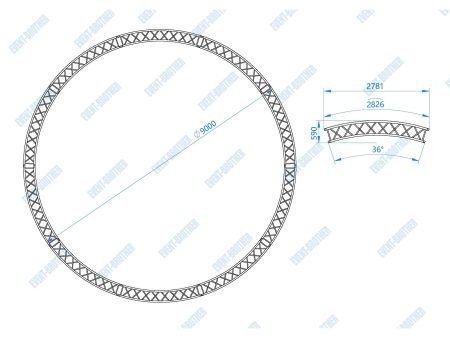 TRUSS CIRCULAR diam.ext.9mts,39x39 ALUMINIO - Image 2
