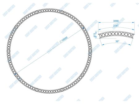 TRUSS CIRCULAR diam.ext.10mts,39x39 ALUMINIO - Image 2