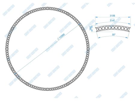 TRUSS CIRCULAR diam.ext.12mts,39x39 ALUMINIO - Image 2