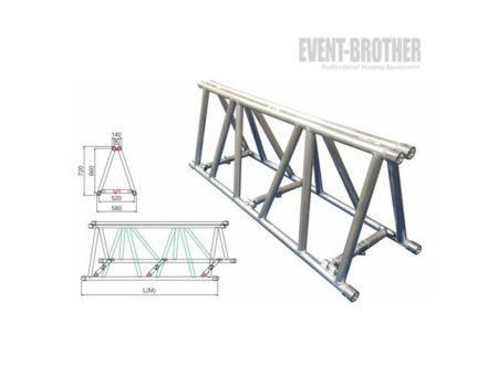 Truss TRIANGULAR 58x72x300cm. Conico. Aluminio