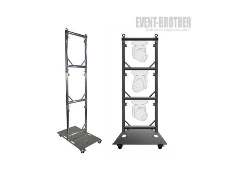 SOPORTE con ruedas para 3 LUCES
