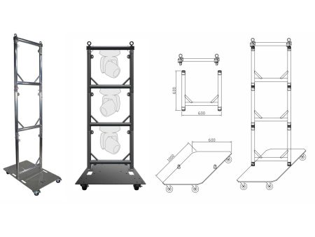 SOPORTE con ruedas para 3 LUCES - Image 2
