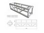 Truss BULON CUADR 30x30x100cm. extr.cerrados. Aluminio
