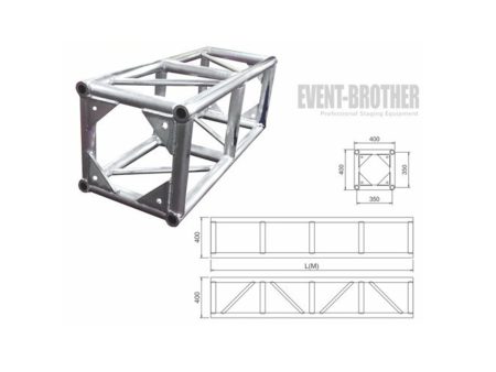 SQR SCREW Truss, MTb3mm 40x40x200cm Cls ends, Alum