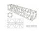 Truss BULON CUADR 52x52x100cm -Brazos 4 lados. Alum
