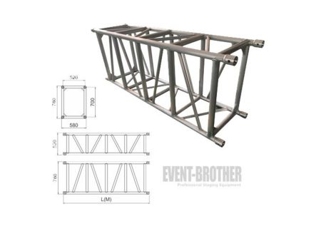 Truss BULON RECT 52x76x300cm. Aluminio