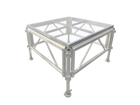 Modulo Escenario TRANSPARENTE 122x122xH:100cm. Alum