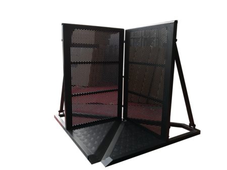 Barrera MULTITUD 125x158xH:120cm. ESQUINA. 27kgs NEGRO