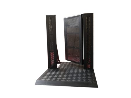 Barrera MULTITUD 125x100xH:120cm c/PUERTA 27kgs NEGRO