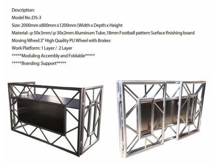 MESA DJ. 1 NIVEL con RUEDAS - Image 2