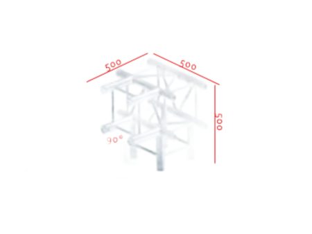 4-way 90-square corner