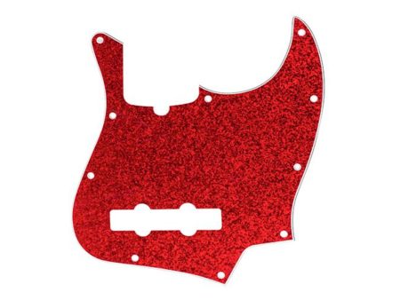 J-Bass Pickguard RED SPARKLE