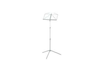 Three Section Musical Stand. Nickel Plated W/Bag