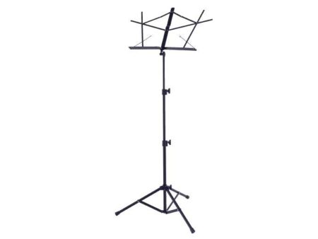 Three Section Music Stand. Black Tubular Base. Wi