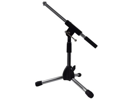 Soporte Microf BAJA ALTURA,Mini Boom JIRAFA (Cromado)