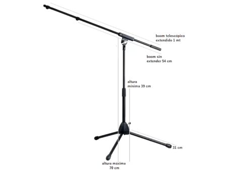 Soporte Mic BAJA ALTURA, MINI BOOM Jirafa TELESCOPICO - Image 6