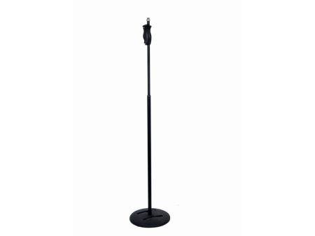Soporte Mic RECTO BASE REDONDA "H" c/GATILLO 100-160cm