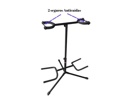 Soporte Stand DOBLE Guitarra Bajo Universal - Image 2