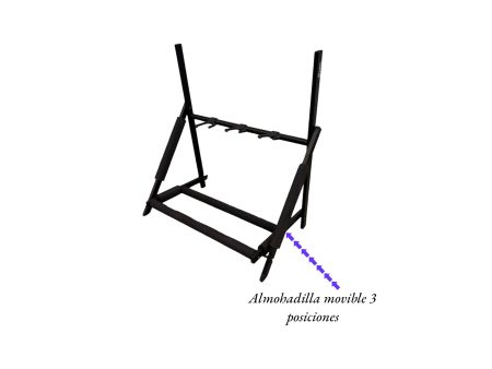 Soporte Multiple Guitarra Bajo x3 PLEGABLE - Image 3