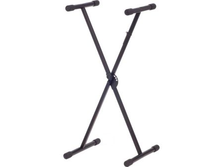 X Style Locking Disc Keyboard Stand. Black Finish