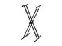 Double X Style Locking Disc Keyboard Stand. Black