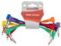 PACK 6 cables INTERPEDAL 15cm, Plug ANGULO 1/4
