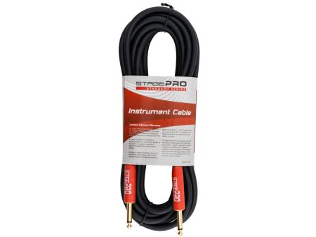 Cable PRO Instrum.6mts, Plugs rectos 1/4-1/4