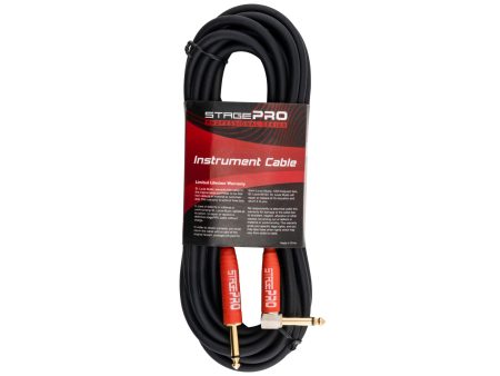 Cable PRO Instr 6mts, Plugs Recto1/4 Angulo1/4