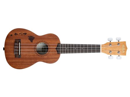 Ukelele SOPRANO Mapa Hawaii Caoba