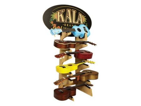 POP. Floor Stand. BLK . 6 Uke Holder