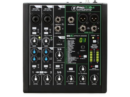 Consola Mixer 6 Canales | PreAMPS Onyx | USB | Efectos