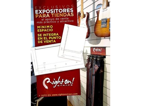 DISPLAY CHICO de Pared, 4 brazos x 5 correas c/u