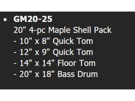 10"T 12"T 14"F 20"B 4-pc Maple sin fierros - Image 2