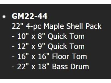10"T 12"T 16"F 22"B  4-pc Maple sin fierros - Image 2