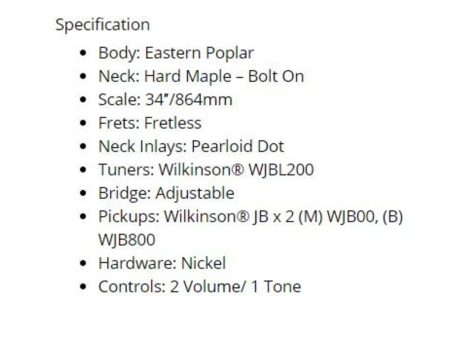 MANGO Atornillado 2xMic JB FRETLESS ZURDO - Image 2